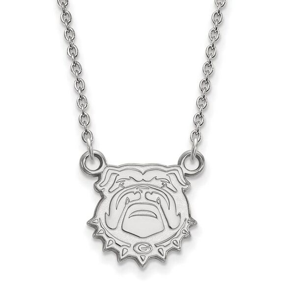 Black Bow Jewelry Co. Jewelry - Sterling Silver U of Georgia Small Mascot Pendant Necklace